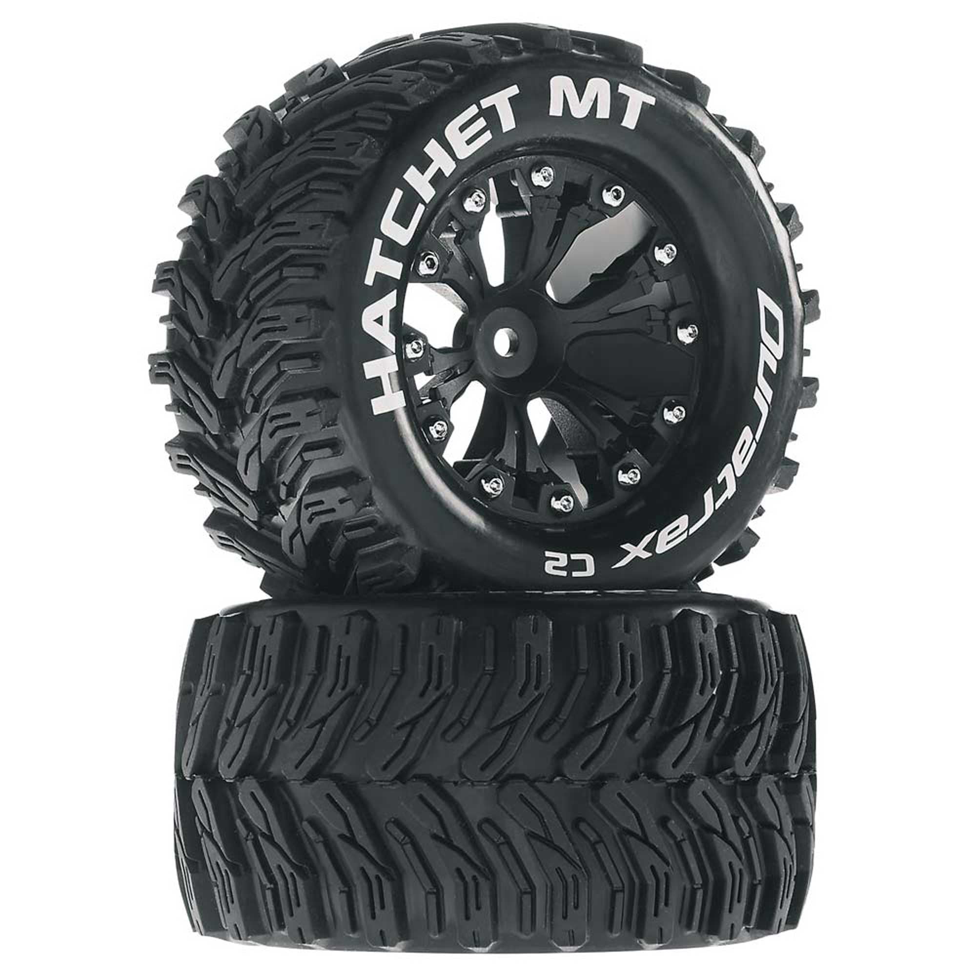 Photo 1 of Duratrax Hatchet MT 2.8 2WD Mounted Rear Tires, Black (2), DTXC3526