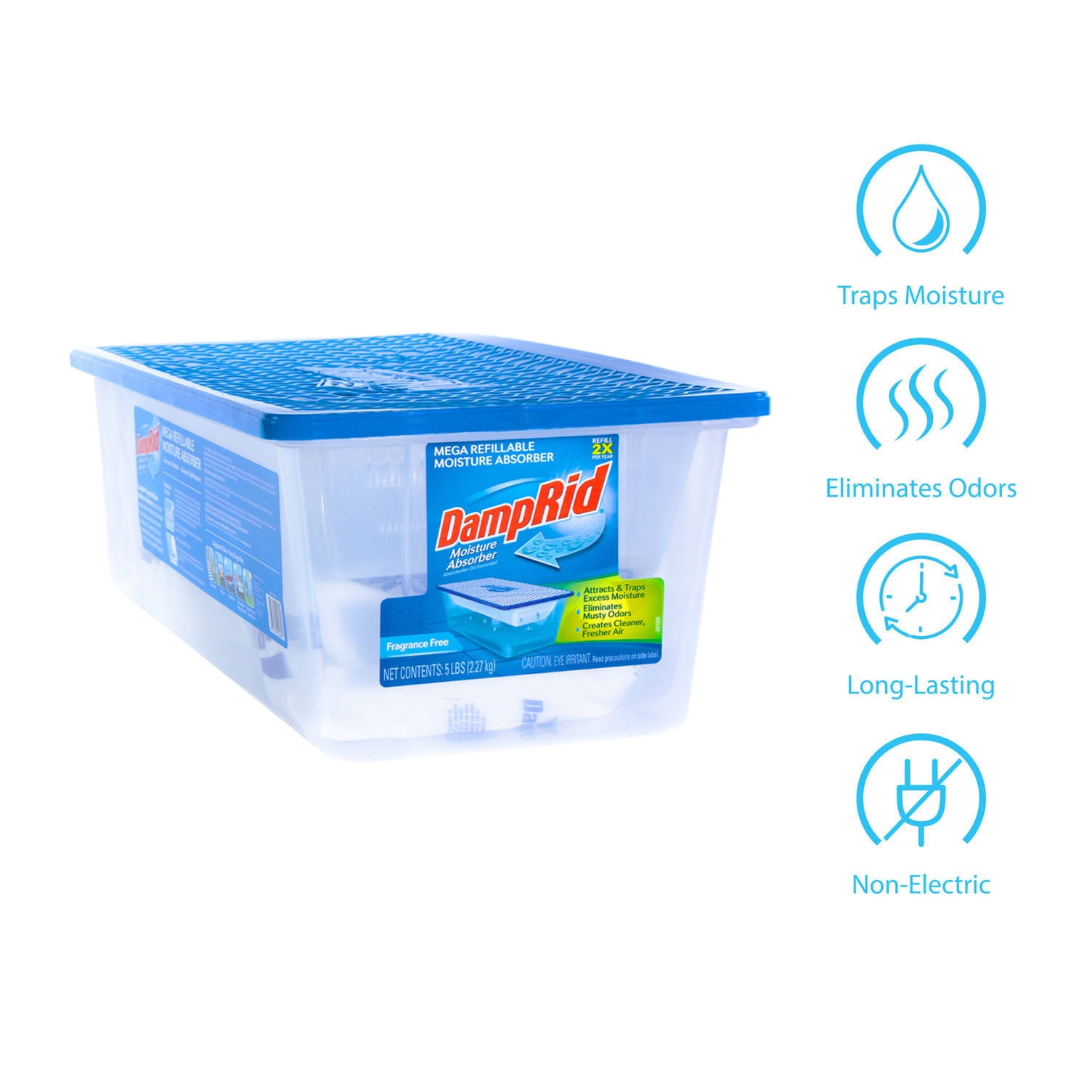 DampRid 5 Lb. Mega Refillable Moisture Absorber Dehumidifier