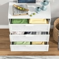 thumbnail image 4 of Eumyviv 3 Drawer Dresser, White Rattan Dresser for Bedroom Chest of Drawers for Living Room Bedroom, White H0151, 4 of 11