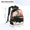 thumbnail image 2 of Vsdgher Black Cat Pink Bathroom Unisex Large Capacity Bookbag, Schoolbag, Casual Daypack for High School, College, Teens, Travel, Work, 2 of 6