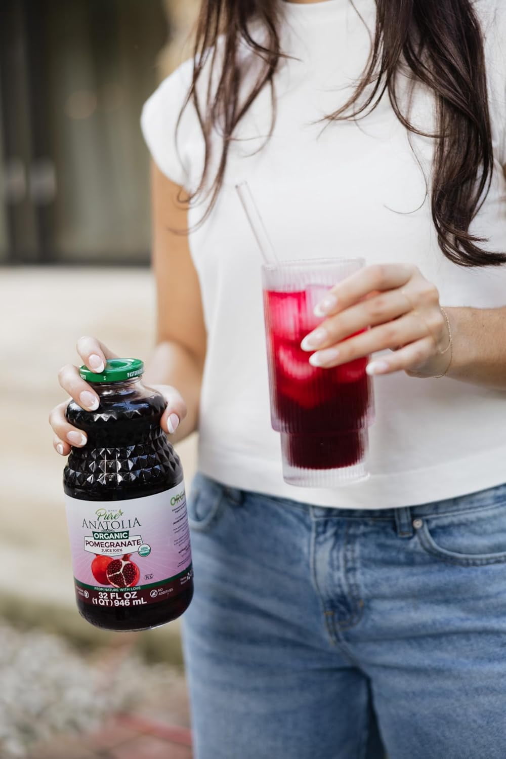 Pure Anatolia Organic Pomegranate Juice, 32 Fl Oz Glass Bottle