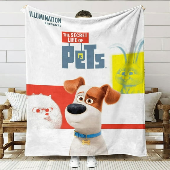 Secret Life of Pets Throw Blanket Gifts for Fans Lover Girls Boys Women Present Hoodie Him Bed 60"x80"