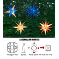 thumbnail image 2 of 21” Large (Blue/White) Illuminated LED Holiday Moravian Star - Outdoor Hanging Christmas Decoration Star - Advent & Christmas Star - Tree Topper (Easy Assembly), 2 of 6