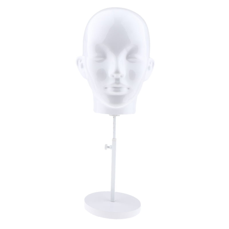 2 Pack 16'' Female Mannequin Head Model Wig Hat Scarf Display Stand Holder White
