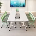 thumbnail image 3 of Conference Table with Wheels, Flip Top Rolling Training Table for Office & Meeting Room, Space-Saving Design, Multiple Sizes & Packs, 3 of 7