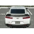 thumbnail image 2 of Replacement For 2016-Present Chevrolet Camaro ALL Models | 1LE Extended Track Style ABS Plastic PRIMER BLACK Add On Rear Trunk Lid Wing With Aluminum GLOSSY BLACK & CLEAR Center WickerBill Spoiler, 2 of 12