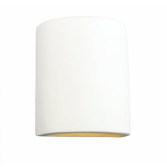 Luxury Lighting, Gilly 10" High Ceramic Outdoor Wall Mounted Light, Paintable White Bisque, Electric,  120VAC, LED Bulb Included