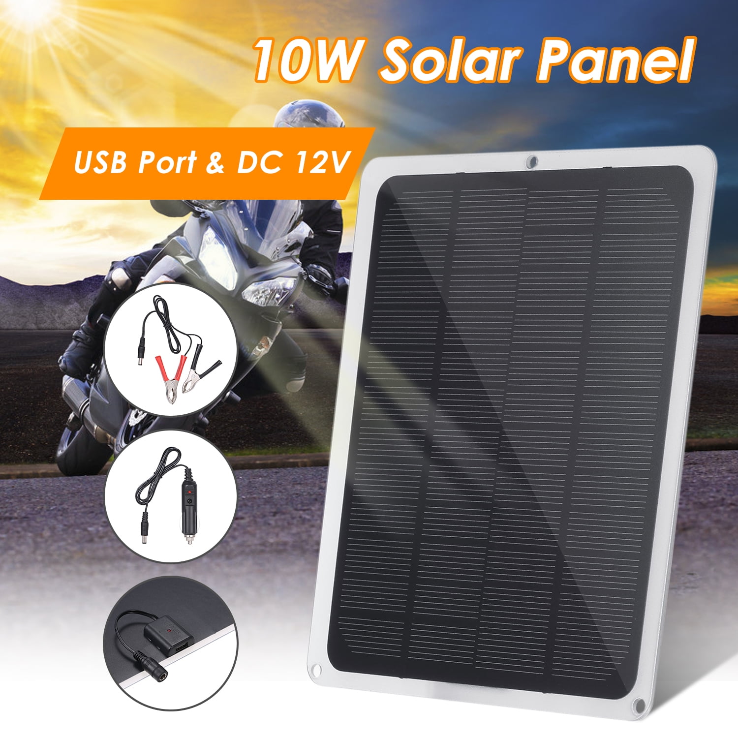 Portable Solar Panel Power Charger USB Camping Travel Phone Charge 5V/6V 1W/10W 