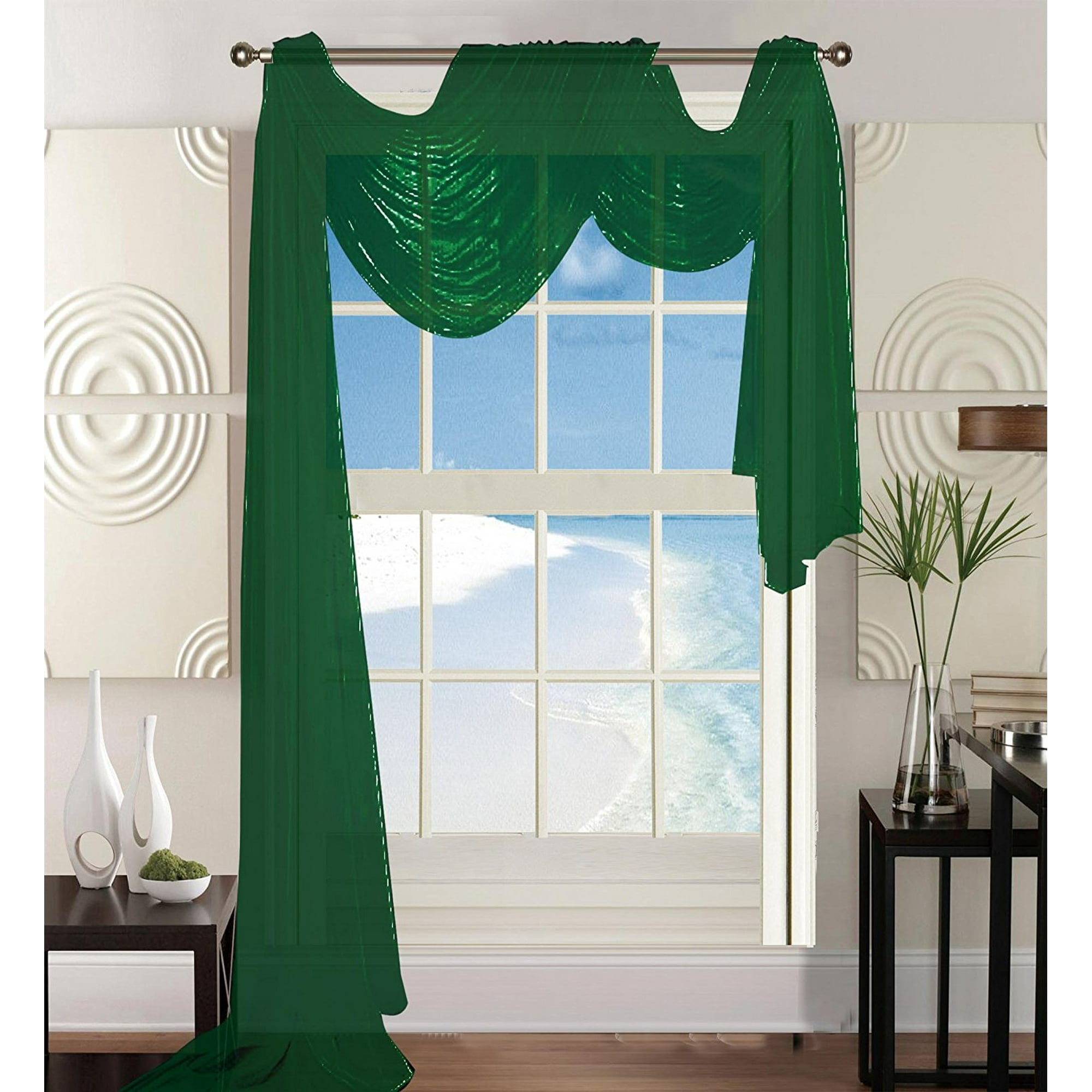 Elegant Comfort Beautiful Window Panel Curtain Sheer Voile Scarf