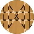 thumbnail image 1 of Ahgly Company Machine Washable Indoor Round Transitional Mahogany Brown Area Rugs, 3' Round, 1 of 7