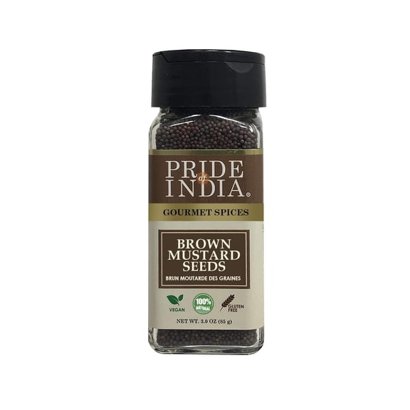 Pride of India Brown Mustard Seeds, 2.5 oz