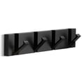 thumbnail image 1 of Hooks Sin taladrado Montado en pared Rack Rack Noxino Chaquetas Organizador Aluminio Antideslizante Sin deslizamiento Soporte de colgante Sala de estar Black 4 ganchos Speravity HA010064-10B, 1 of 6