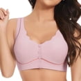 thumbnail image 2 of QASIEATN Fashion Front Closure Underwear for Middle and Older Women Skin-friendly Wireless Daisy Everyday Bras Women's Bralettes, 2 of 3