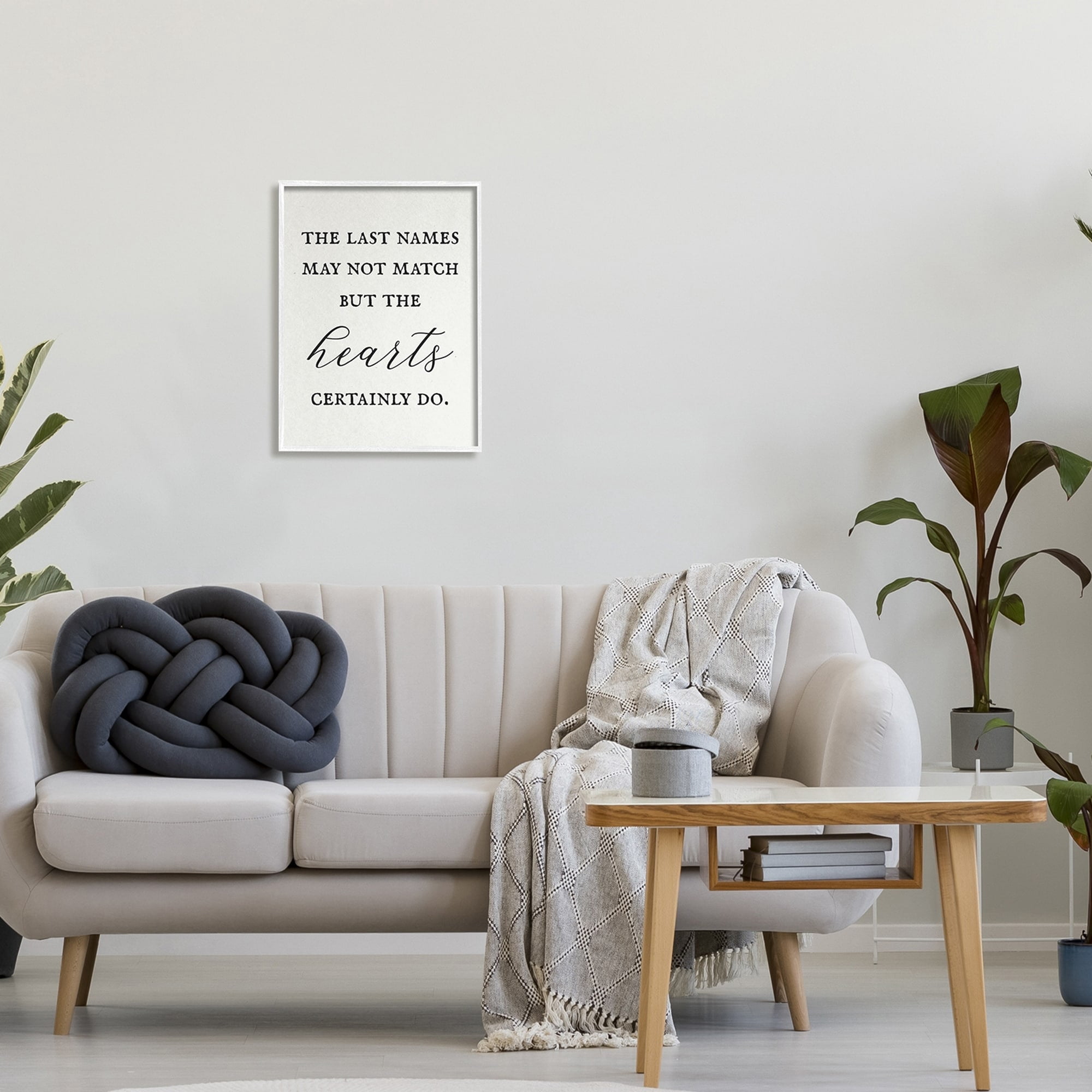 Stupell Industries Names Won't Match But Hearts Will Love Phrase,16 x 20, Design by Daphne Polselli