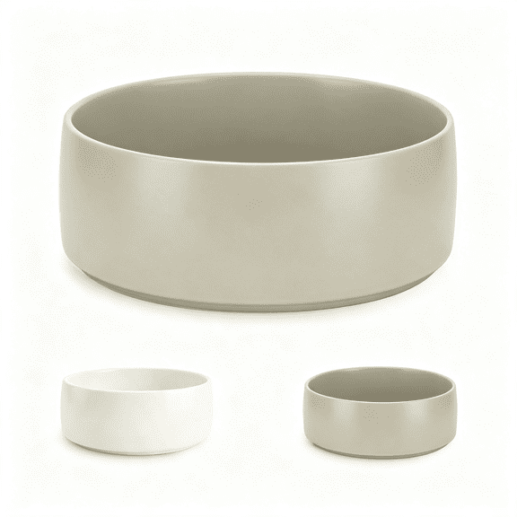 BPPEG Ceramic Dog Bowl, 1.5 Cups Dog Food Water Bowls, Dog Pet Feeding Water Bowl Dish for Small & Medium Breed Ceramic Dog Bowl (Gray, 5.5Inch)