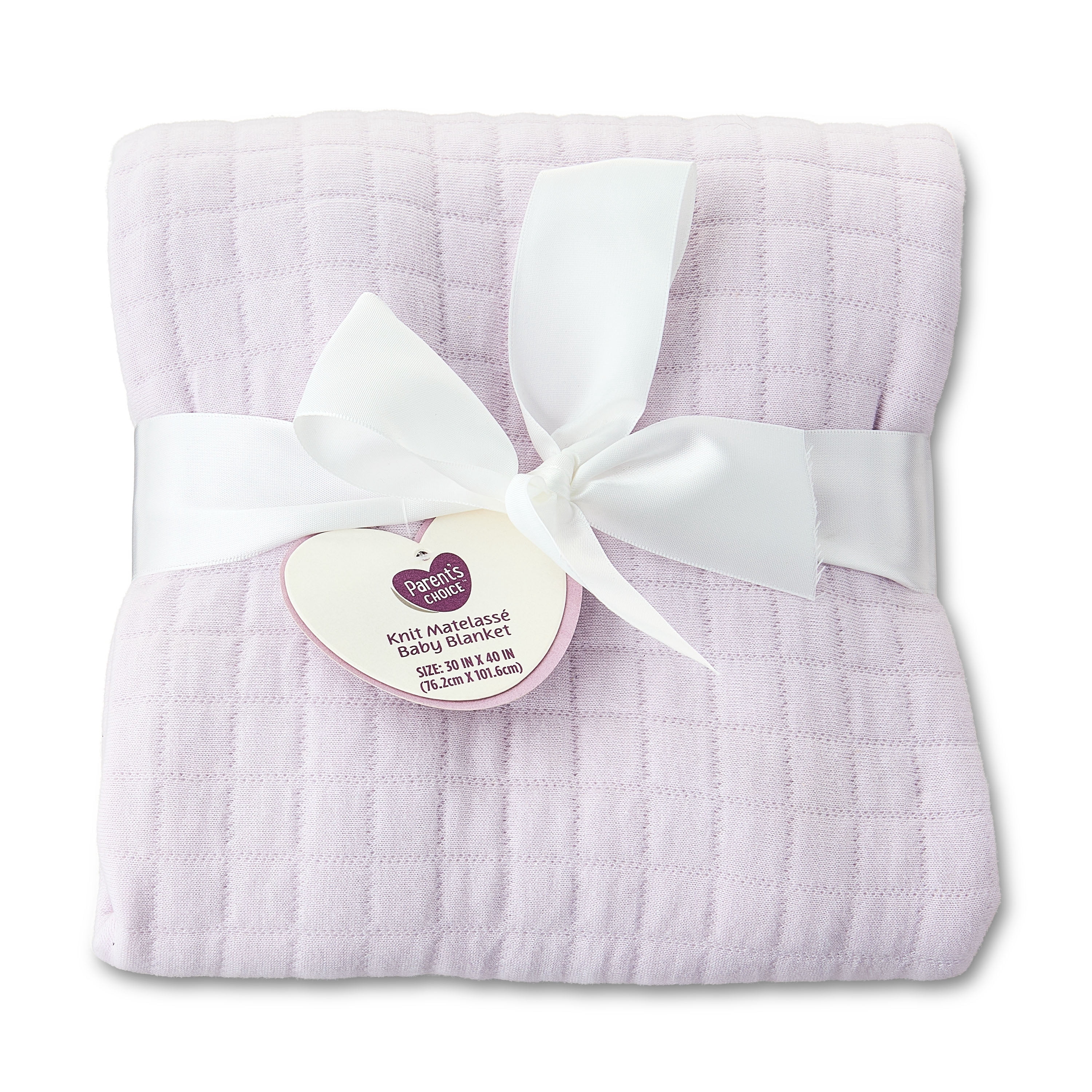Parent's Choice Knit Baby Blanket, 100% Cotton, Soft & Cozy, Orchid Tint, 30" x 40"