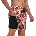 thumbnail image 2 of Fotbe Skull rock record music heart Traje de Baño para Hombre – Shorts de Natación de Secado Rápido con Forro y Bolsillos-Medium, 2 of 6
