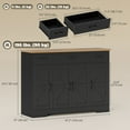 thumbnail image 3 of Farmhouse Sideboard with Soft-Close Hinges, Kitchen Buffet Cabinet, Black, 3 of 10