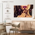 thumbnail image 5 of Elephant Stock Purple Nails Wall Art - Horizontal Canvas Wall Art - Living Room Wall Decor - Fashion And Beauty Canvas - Purple And Beige Decor - 24" x 16", 5 of 8