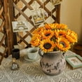 thumbnail image 4 of 6/12Pcs Artificial Sunflowers Long Stem Silk Fake Sunflower Large Fake Sunflower Decoration for Home Wedding Party Vase Floral Arrangement Décor, 4 of 7