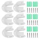 thumbnail image 1 of OwnMy 6 paquetes de soportes para barra de armario, soporte para barra de brida de cortina de 1-1/4 pulgadas de diámetro en forma de U, enchufes para poste de armario de acero inoxidable, soporte para, 1 of 1