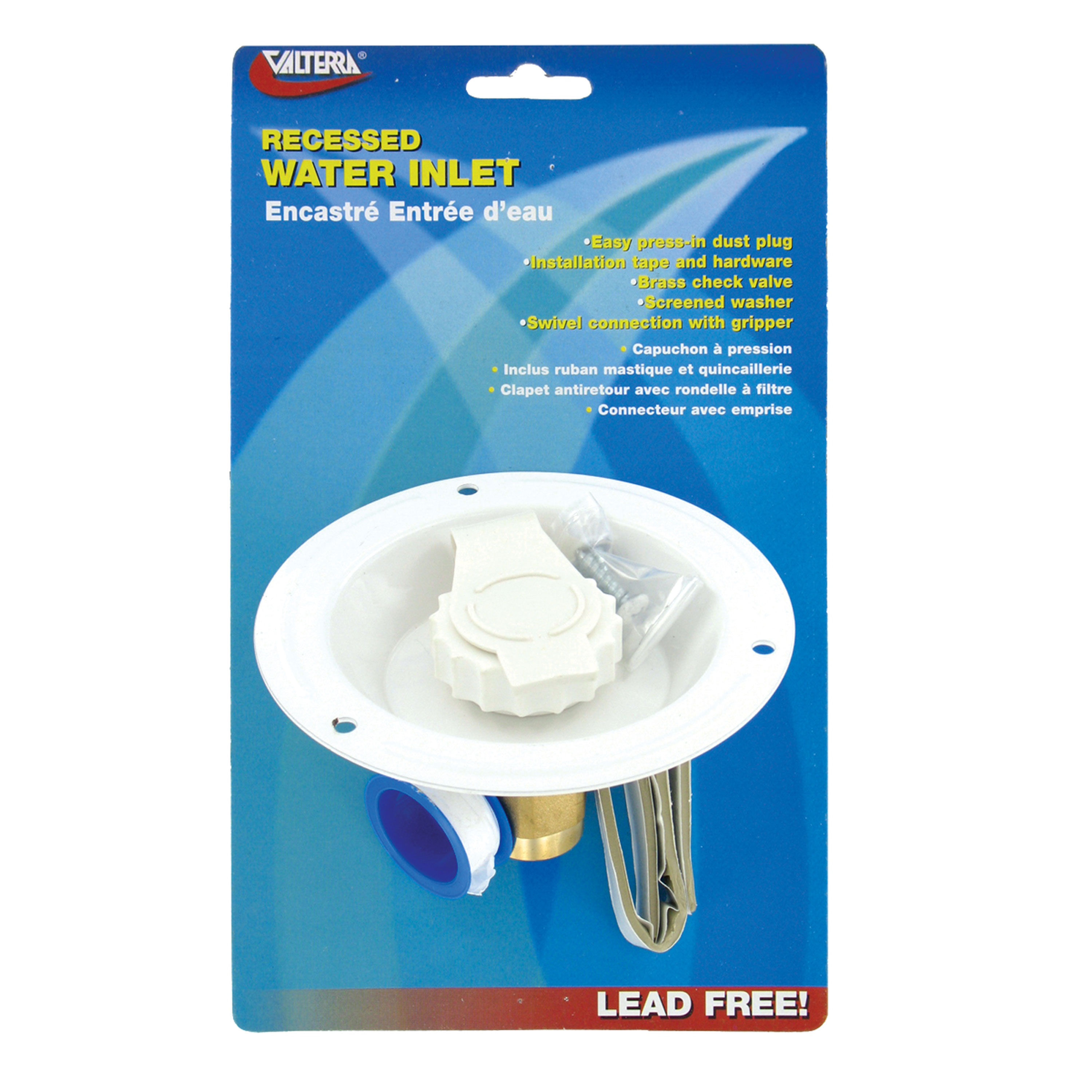 Water Inlet Metal Recessed True White main image 1