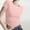 Pink, variant on YHAJDS Short Sleeve Shirts for Women Basic Tees Spring Round Neck Solid Color Casual Pullover Tee