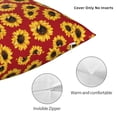 thumbnail image 3 of Pofeuu Sunflowers On Red Print Double-sided plush pillowcase Square Throw Pillow Covers Pillows Cover for Living Room Bedroom Sofa Couch Cushion Cover（No pillow core）-20"x20", 3 of 7