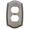 thumbnail image 1 of Baldwin 4757151 Colonial Single Duplex Outlet Solid Brass Switch Plate, Antique Nickel, 1 of 1