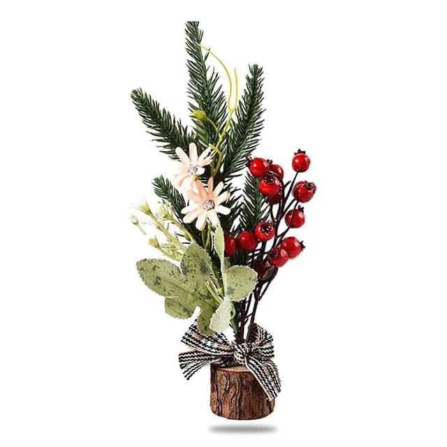 Final Clear Out! Christmas Table Decoration Miniature Pine Tree Multipurpose Multifunctional Convenient Considerable for Home Wall Door