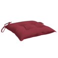 thumbnail image 4 of Set de 4 Cojines para Sillas vidaXL Rojo Vino para Exterior/Interior, 4 of 8