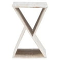 thumbnail image 5 of Powell Bellwood Triangle Indoor Accent Side Table, 23.62" Tall, Whitewash, 5 of 14