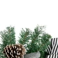 thumbnail image 2 of Northlight 6' Frosted Pine Artificial Christmas Garland with Striped Bows and Ornaments, 2 of 4