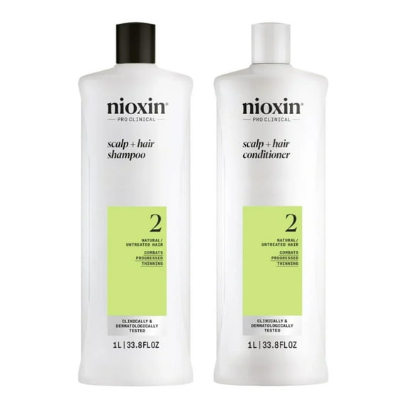 Nioxin System 2 Shampoo and Conditioner 1L Duo
