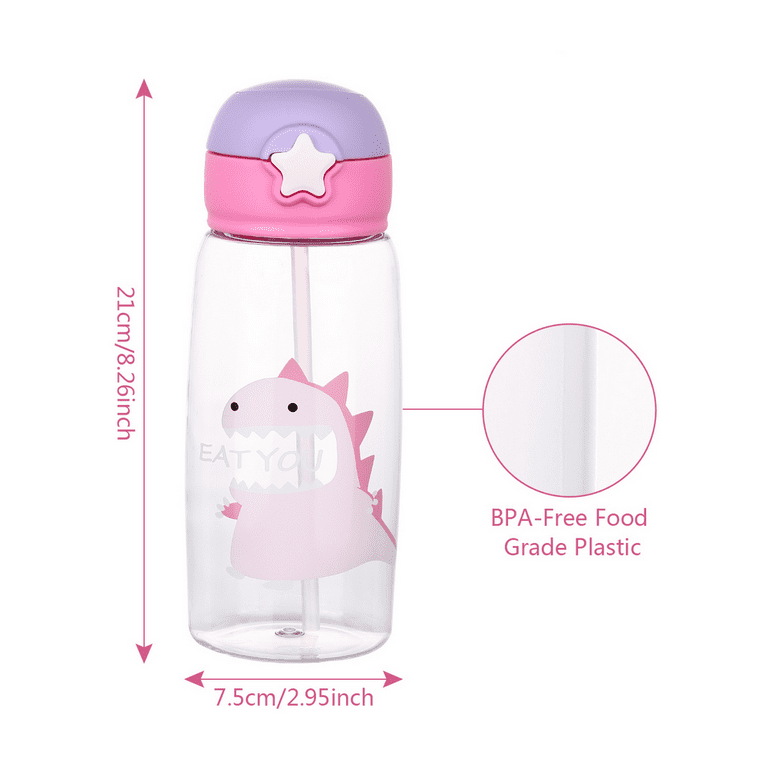  Cute Water Bottle for School Kids Girls, BPA FREE Tritan &  Leak Proof & Easy Clean & Carry Handle, 23oz/ 680ml - Flamingo : Baby