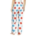 thumbnail image 3 of Balery Red Blue Polka Dots print Women's Pajama Pants,Ultra Lightweight Pjs,Lounge Pant-X-Large, 3 of 9