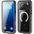 thumbnail image 1 of for iPhone 17 Pro Max Waterproof Case Compatible with MagSafe, Magnetic Waterproof Full Body IP68 Underwater Case Built-in Screen Protector Military Grade Shockproof Cover with Lanyard, 1 of 7