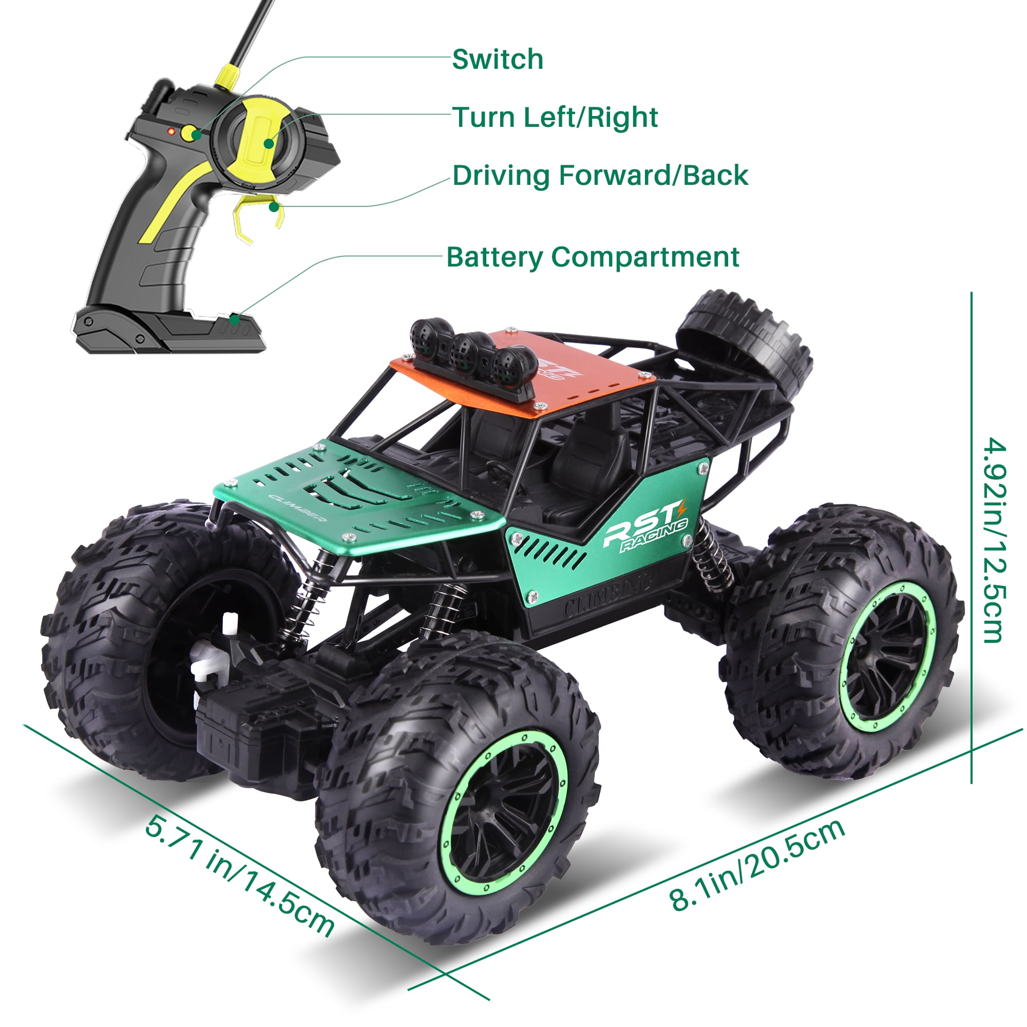 UUGEE Remote Control Cars Toys for Boys, RC Car 2.4GHz 1:18 High Speed Monster Truck, Vehicle Toys Christmas Birthday Gifts for 8-12 Kids