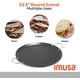 thumbnail image 4 of Sartén para comal o parrilla redonda antiadherente de acero al carbono Imusa de 13 pulgadas, color negro, 4 of 8