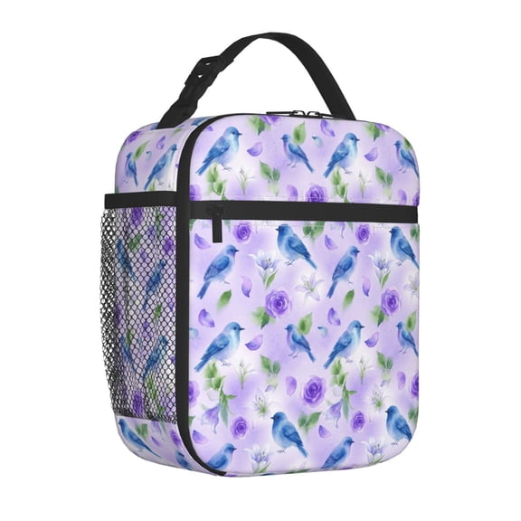 Birds Lunch Bag Double Insulated Leakproof Lunch Box Tote Bag Cooler Lunch Organizer For Work Picnic Travel Camping