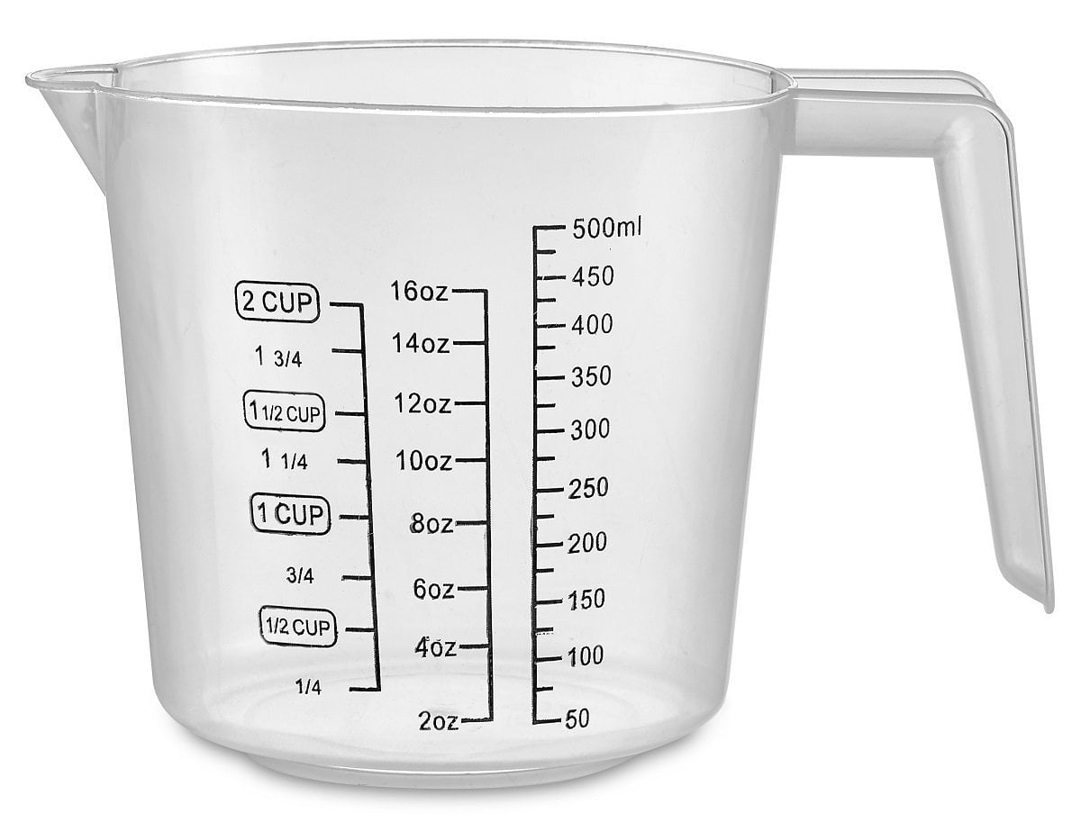 16 Oz Clear Color Plastic Graduated Measuring Cup Pack Of 2 A Handy 