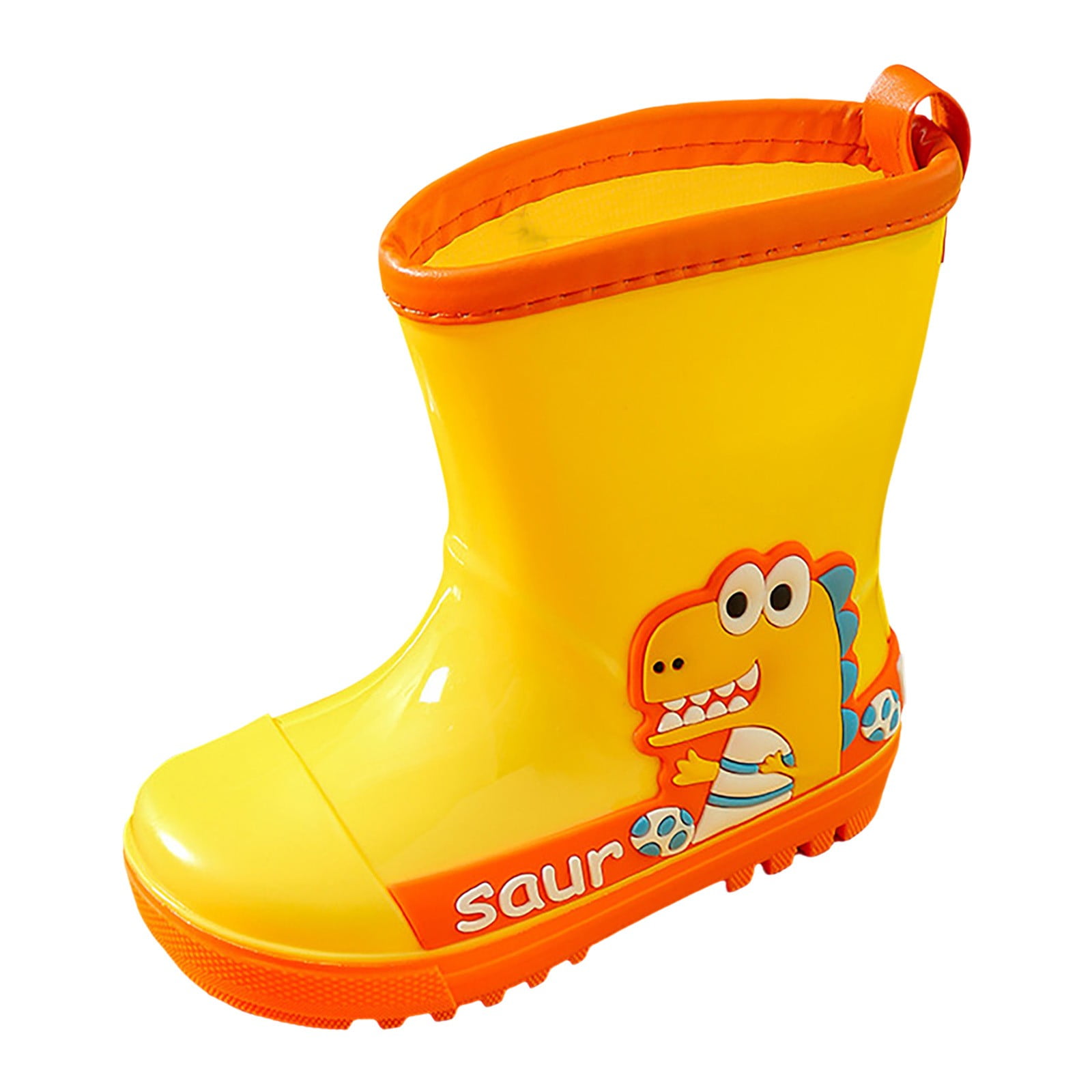 nsendm Girls Shoes Little Kid Boots Women Size 4 Toddler Rain Boots Baby Rain Boots Short Rain Boots for Toddler Lightweight Kids Rain Shoes Yellow