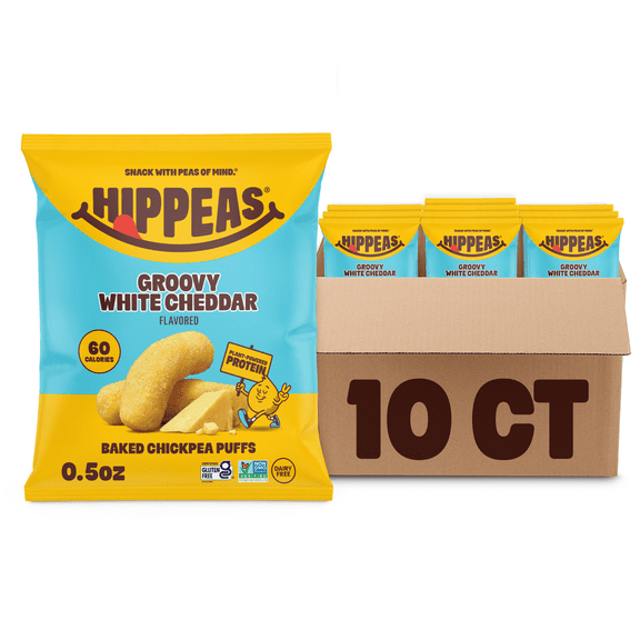 Hippeas Groovy White Cheddar 10ct, .5oz