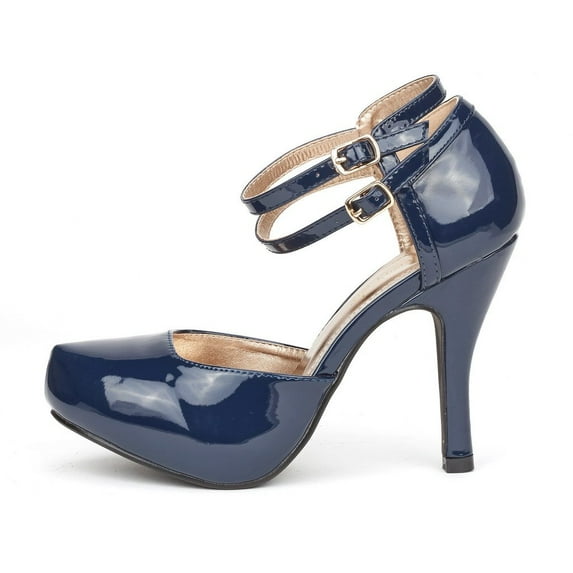 Dream Pairs Women's Classy Mary Jane Double Ankle Strap Almond Toe High Heel Dress Shoes Office-02