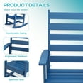 thumbnail image 2 of FODINGHILL Outdoor Rocking Chair Set of 2,HDPE All Weather Patio Rocker for Porch,Garden,Balcony,Blue, 2 of 9