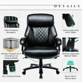 thumbnail image 3 of COLAMY Big and Tall Office Chair 400lbs Heavy Duty Executive Desk Chair Black, 3 of 5
