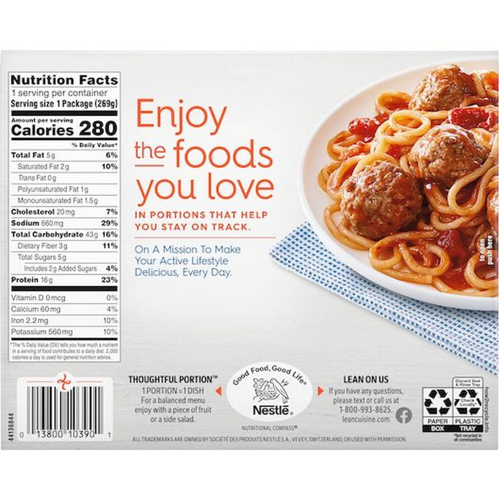 Lean Cuisine Spaghetti and Meatballs, 9.5 Ounce -- 12 per Case.