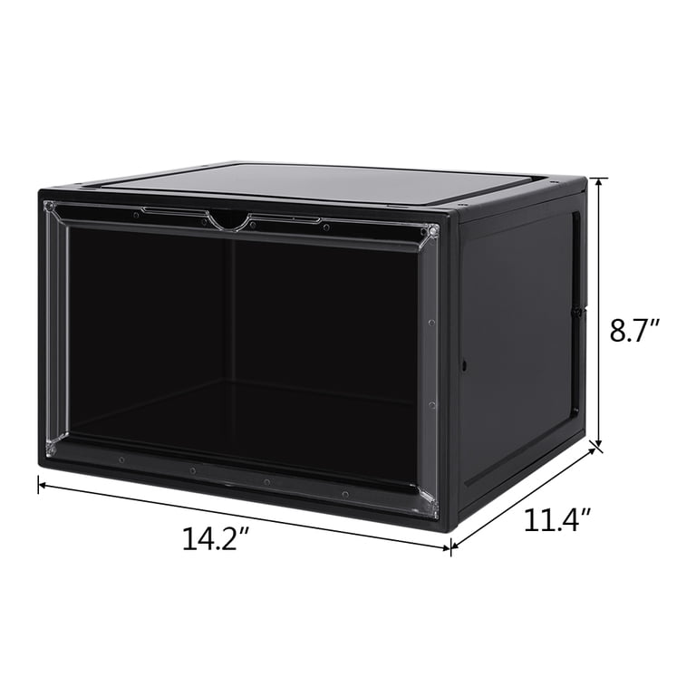 Drop Front Shoe Containers 12 Pack Shoe Storage Boxes - Clear Acrylic ...