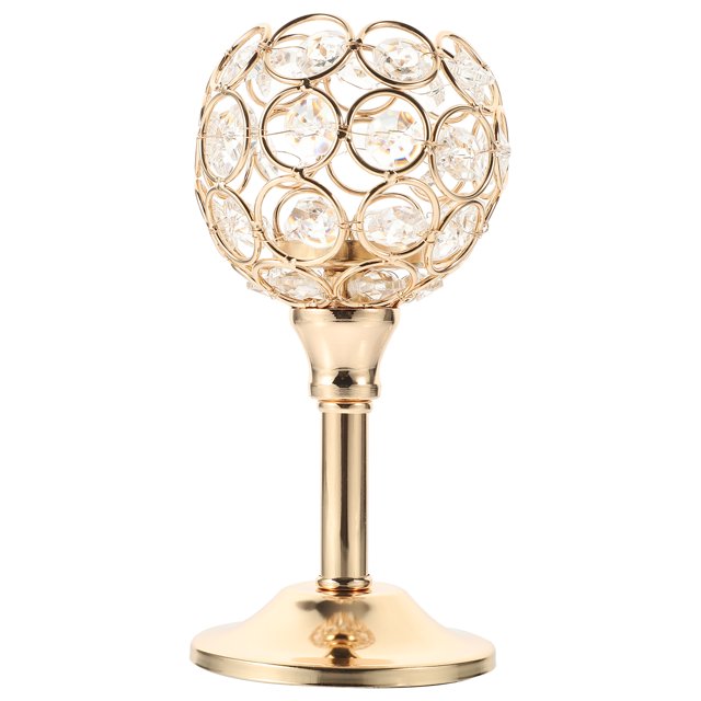 GOOHOCHY Candelabro de cristal para mesa de comedor, candelabro de estilo europeo para boda, candelero para lamparilla
