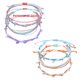 thumbnail image 2 of 2 juegos de tobilleras de cuerda impermeables, joyería con cuentas para mujeres, adolescentes y niñas, pulsera tejida ajustable, 2 of 5